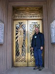 Me in front of the Art Deco doors. Click here for larger view.