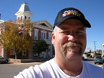 Me in front of the courthouse. Click here for larger view.